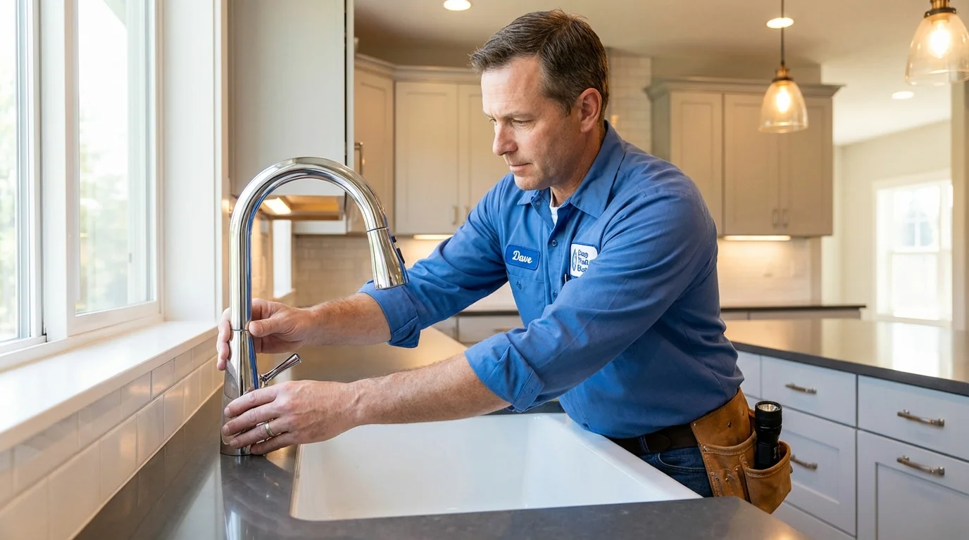 Kitchen faucet installation by Johns Plumbing LLC in Douglasville